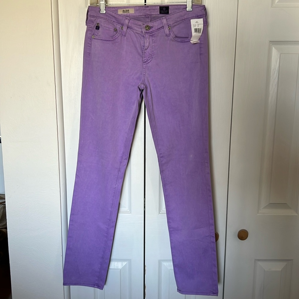 AG Adriano Goldschmied Brand “the Stilt” Cigarette Leg Pant - Purple